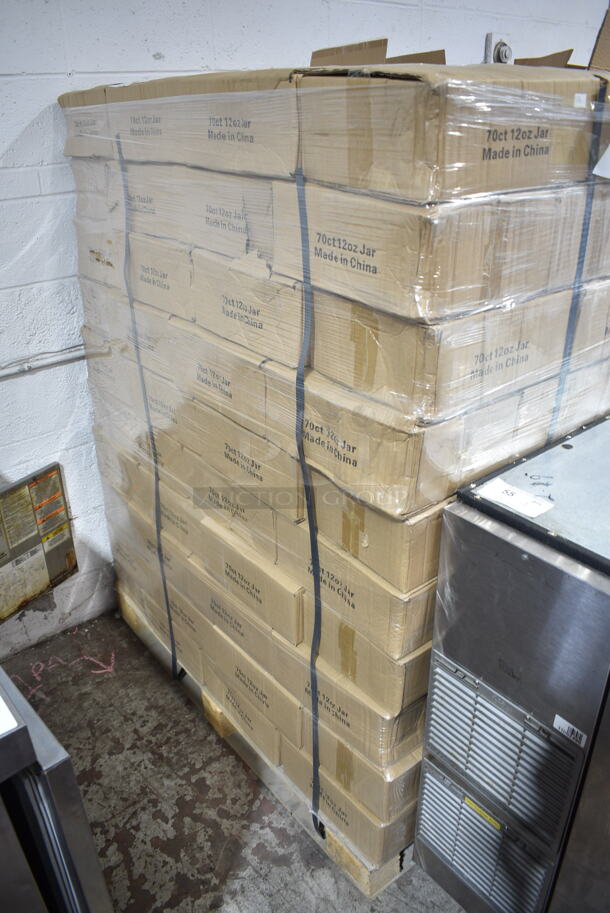 PALLET LOT of 150 Boxes of 70 BRAND NEW! Glass 12 oz Jars. 150 Times Your Bid! - Image 3 of 5