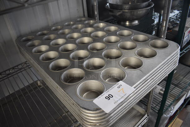 7 Metal 35 Cup Muffin Baking Pans. 18x26x1.5. 7 Times Your Bid! - Image 2 of 3