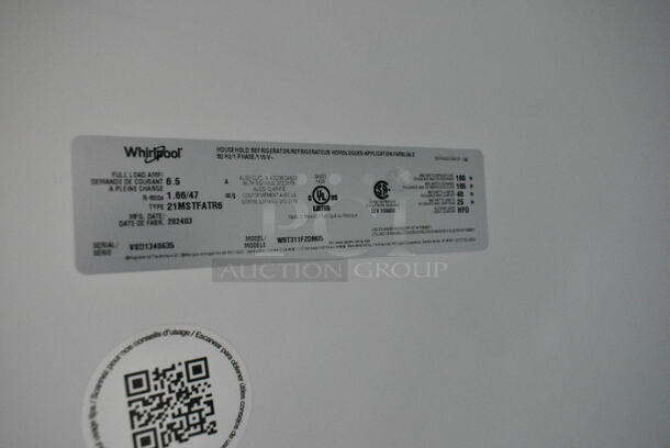 2024 Whirlpool WRT311FZDM05 Stainless Steel Cooler w/ Freezer.115 Volts, 1 Phase. Tested and Working! - Image 9 of 9