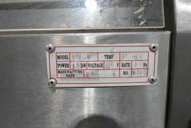 Stainless Steel Commercial Countertop Heated Display Case Merchandiser. 220 Volts, 1 Phase. Tested and Working! - Image 2 of 4