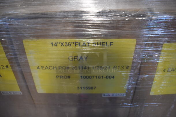 PALLET LOT OF 12 BRAND NEW IN BOX! Royston Gray 14x36 Flat Shelves. 4 In Each Box. - Image 2 of 7