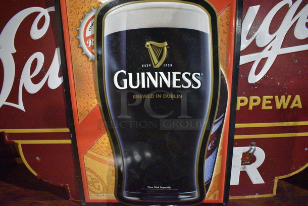 5 Various Signs Including Fat Heads, Leinenkugel, Guinness, Red Stripe. Includes 16x16x2. 5 Times Your Bid! (bar) - Image 5 of 7