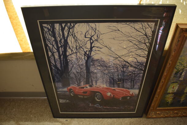 Framed Picture of a Ferrari Testarossa.