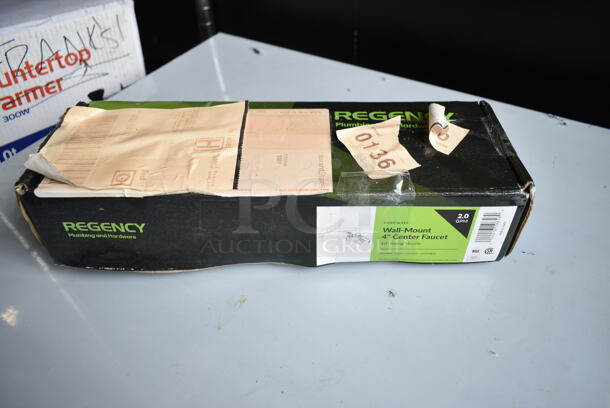 BRAND NEW SCRATCH AND DENT! Regency 600FW410 Wall Mount Faucet with 10" Swing Spout and 4" Centers - Image 2 of 3