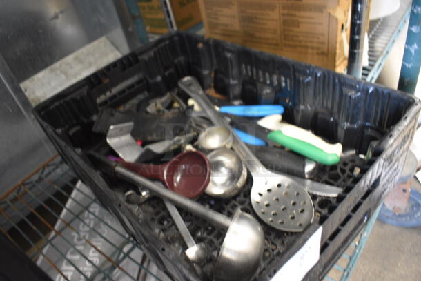 ALL ONE MONEY! Lot of Various Utensils in Black Bin! - Image 2 of 4