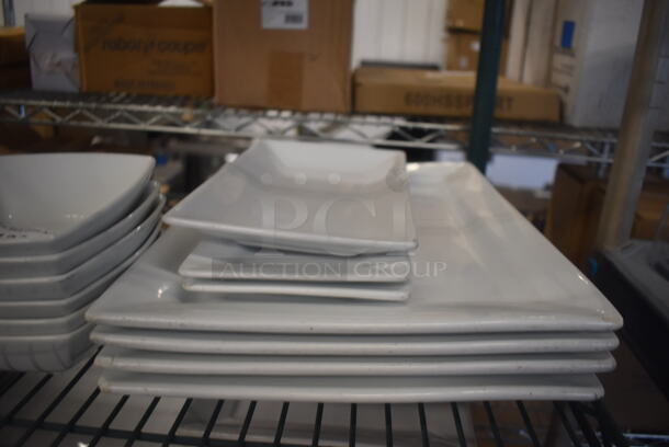ALL ONE MONEY! Lot of 13 Various White Ceramic Dishes.  - Image 3 of 3