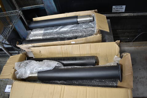 2 Boxes of 4 BRAND NEW! 24" Metal Convection Oven Legs. 2 Times Your Bid!