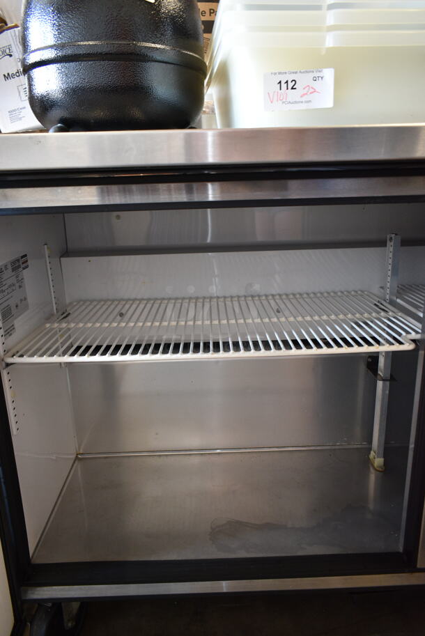 True TWT-60F Stainless Steel Commercial 2 Door Undercounter Freezer on Commercial Casters. 115 Volts, 1 Phase. Tested and Working! - Image 4 of 5