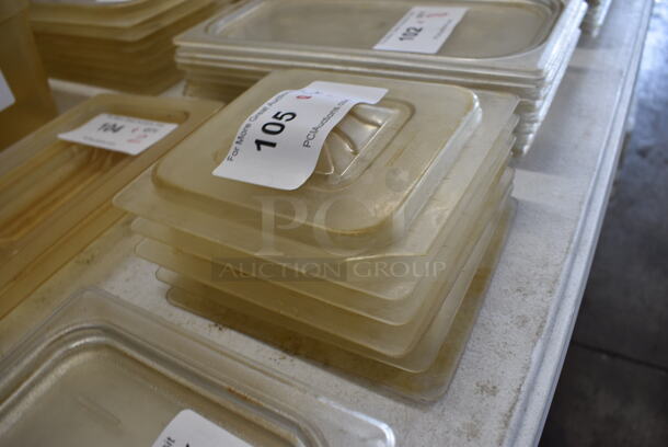 ALL ONE MONEY! Lot of 7 Clear Poly 1/6 Size Drop In Bin Lids! - Image 2 of 2