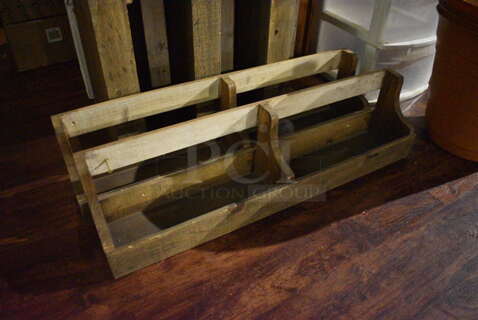 8 Wooden Planters. 32x6x8. 8 Times Your Bid! (bar)