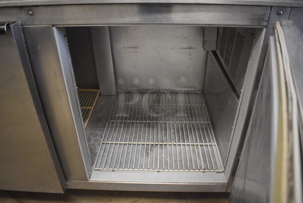Beverage Air Stainless Steel Commercial 2 Door Undecounter Cooler on Commercial Casters. 115 Volts, 1 Phase. 67x33x34. Cannot Test Due To Cut Power Cord - Image 3 of 5