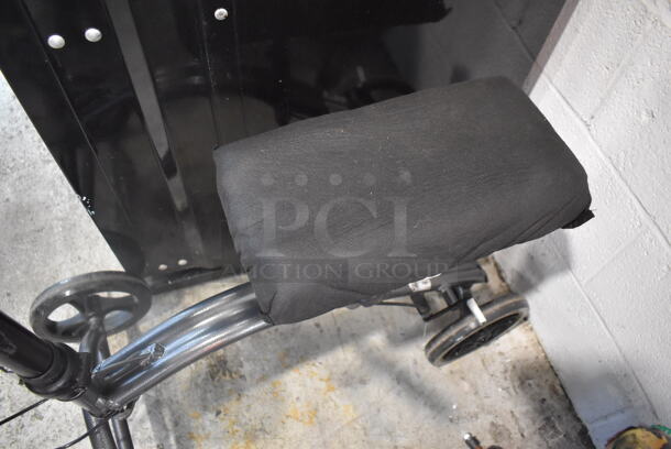 Black Metal Leg Rest Scooter. 17x36x34 - Image 2 of 4