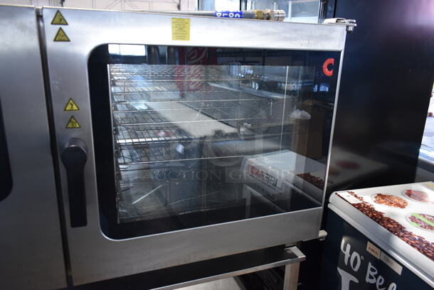 Convotherm  C4eT 6.20 GS Stainless Steel Commercial Natural Gas Powered Combi Convection Oven w/ View Through Door and Metal Oven Racks. 68,200 BTU. - Image 5 of 9