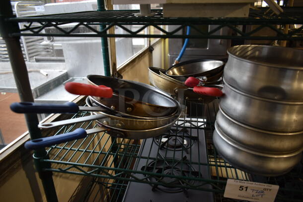 ALL ONE MONEY! Tier Lot of Various Items Including Round Metal Baking Pans, Skillets and Round Metal Baking Sheets. - Image 4 of 4