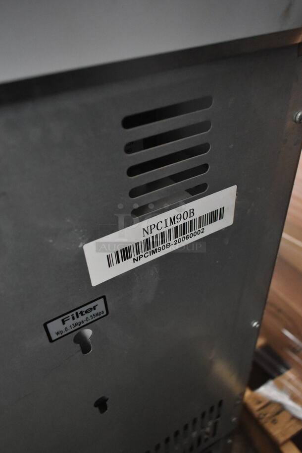 BRAND NEW SCRATCH AND DENT! Norpole NPCIM90B Stainless Steel Commercial Undercounter Self Contained Ice Machine. 115 Volts, 1 Phase. - Image 4 of 5