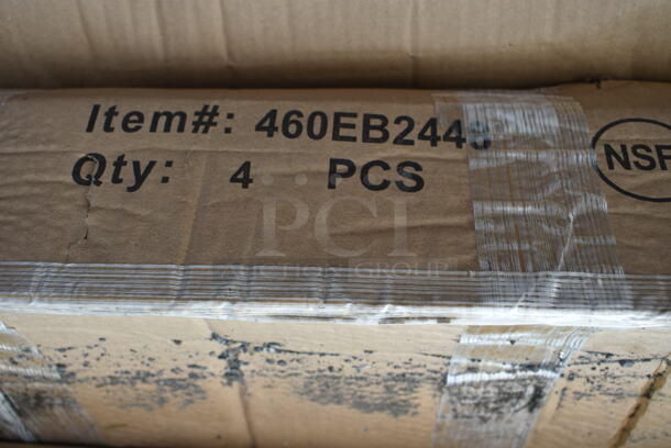Box of 4 BRAND NEW SCRATCH AND DENT! Regency 460EB2448 24" x 48" NSF Black Epoxy Wire Shelf - Image 2 of 3