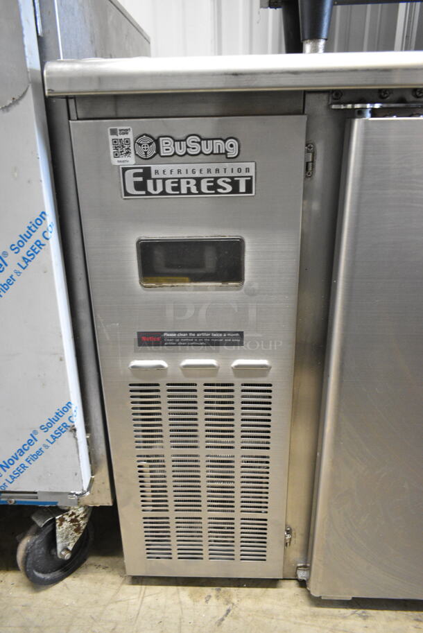 Everest ETF2 Stainless Steel Commercial 2 Door Undercounter Freezer. 115 Volts, 1 Phase. Tested and Working! - Image 2 of 6