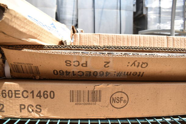 4 BRAND NEW SCRATCH AND DENT! Items; 2 Boxes of 2 Regency 460EC1460 14" x 60" NSF Chrome Wire Shelf, Regency 600UT3072S Adjustable Stainless Steel Work Table Undershelf for 30" x 72" Tables - 18 Gauge and Grene Wire Rack. 4 Times Your Bid! - Image 3 of 6