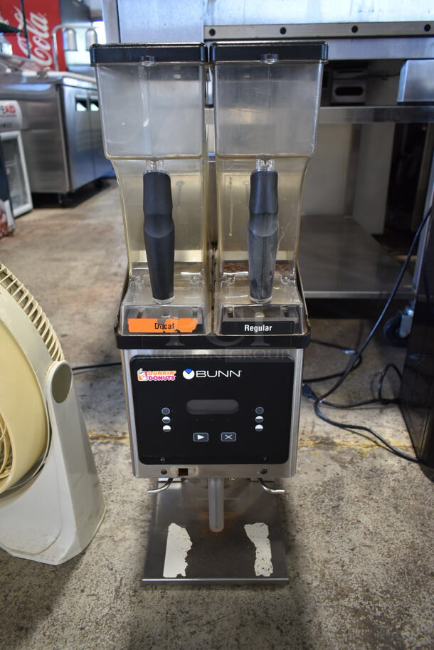 2012 Bunn MHG Stainless Steel Commercial Countertop 2 Hopper Coffee Bean Grinder. 120 Volts, 1 Phase. Tested and Working! - Image 3 of 8