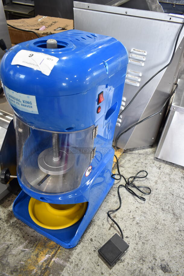 BRAND NEW SCRATCH AND DENT! 2023 Carnival King 382IBS250 Metal Countertop Ice Shaver. See Pictures For Damage to Back. 120 Volts, 1 Phase. Tested and Does Not Power On
 - Image 4 of 10