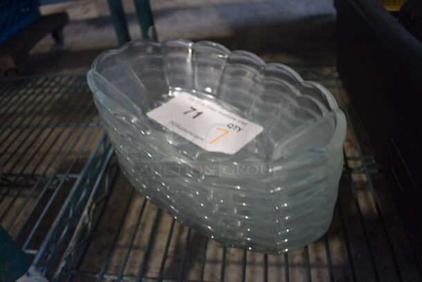 7 Glass Oval Plates. 10x5.5x2. 7 Times Your Bid! - Image 3 of 3
