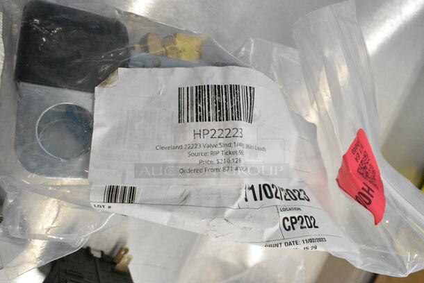 3 BRAND NEW SCRATCH AND DENT! Items Including HP00498025 Vulcan 00-944649 Valve, HP22223 Cleveland 22223 Valve;Slnd;1/4npt; 36in Leads, HP20476 Cleveland FK20476 Kit;Field;Timer;Conv Pro. 3 Times Your Bid!  - Image 5 of 8
