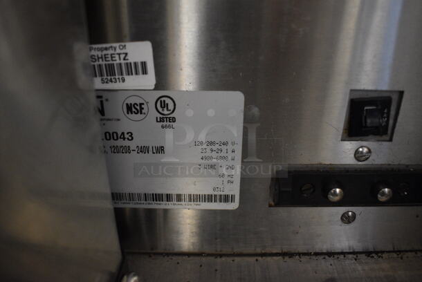 2012 Bunn Model DUAL SH DBC Stainless Steel Commercial Countertop Dual Coffee Machine w/ 2 Stainless Steel Brew Baskets and 2 Bunn Model SH SERVER Satellite Servers. 120/208-240 Volts, 1 Phase. 18x24x36. Tested and Working! - Image 5 of 6