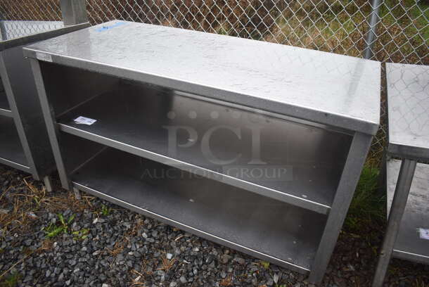 Stainless Steel Commercial Counter w/ 2 Under Shelves. 54x24x35 - Image 2 of 4
