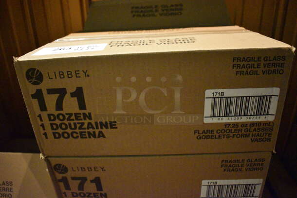 10 Boxes of 12 BRAND NEW Libbey 171B Blue Flare Cooler Beverage Glasses. 3.5x3.5x6. 10 Times Your Bid! (bar) - Image 4 of 4