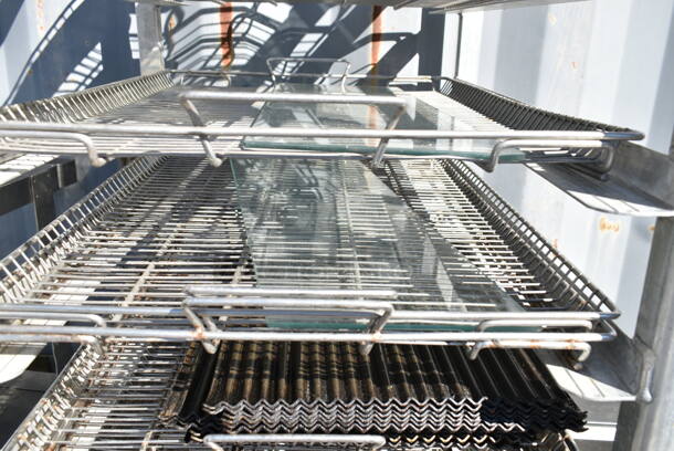 Metal Pan Transport Rack on Commercial Casters w/ Contents.  - Image 4 of 5