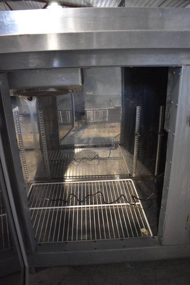 Stainless Steel Commercial Work Top 4 Door Cooler w/ Backsplash. 96.5x24.5x43. Tested and Does Not Power On - Image 5 of 7