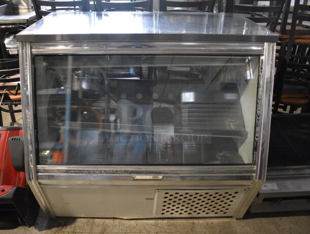 Leader Model CDL48 Stainless Steel Commercial Deli Display Case Merchandiser. 115 Volts, 1 Phase. 48x33x45.5. Tested and Working!