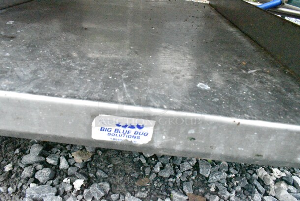 Stainless Steel Table w/ Back Splash and Under Shelf.  - Image 4 of 4