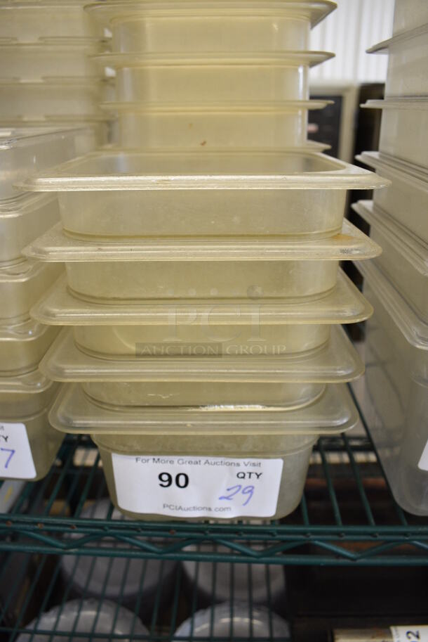 ALL ONE MONEY! Lot of 29 Clear Poly 1/9 Size Drop In Bins! 1/6x4 - Image 1 of 3