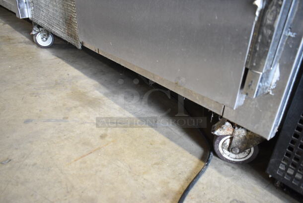 Leader LB48 S/C Stainless Steel Commercial 2 Door Undercounter Cooler on Commercial Casters. 115 Volts, 1 Phase. Tested and Working! - Image 2 of 5