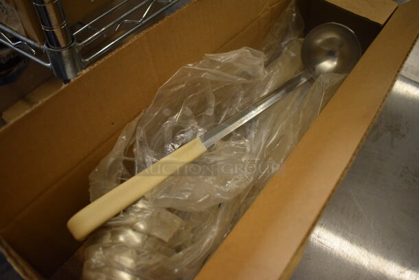 18 BRAND NEW IN BOX! Vollrath Stainless Steel Ladles. 14