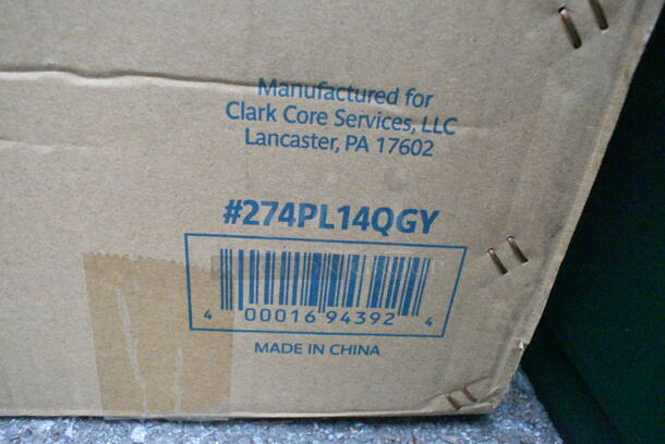 2 Boxes of 10 BRAND NEW SCRATCH AND DENT! Lavex 274PL14QGY 14 Qt. Gray Round Bucket. 2 Times Your Bid!  - Image 7 of 7