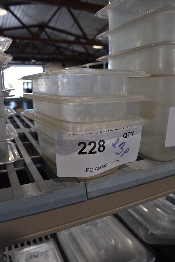 ALL ONE MONEY! Lot of 3 Clear Poly 1/9 Size Drop In Bins! 1/9x2 - Image 2 of 2