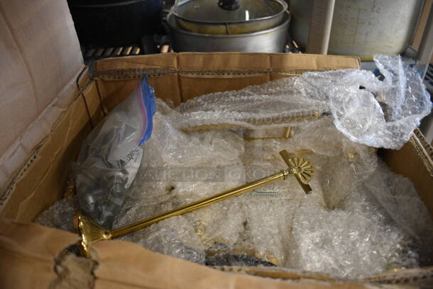 ALL ONE MONEY! Lot of Gold Colored Metal Countertop Tabletop Number Holders! 11" - Image 4 of 5