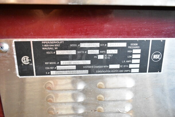Piper Products 7132754 R2ST MOD Stainless Steel Buffet Station on Commercial Casters. 115 Volts, 1 Phase. Tested and Working! - Image 9 of 9