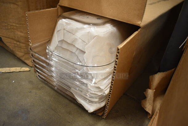 ALL ONE MONEY! Lot of 6 BRAND NEW IN BOX! Cambro Clear Poly Drop In Bins. 6.5x21x2 - Image 2 of 3