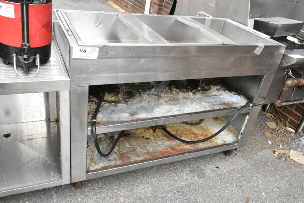 Stainless Steel Steam Table w/ 2 Metal Under Shelves.  - Image 1 of 5