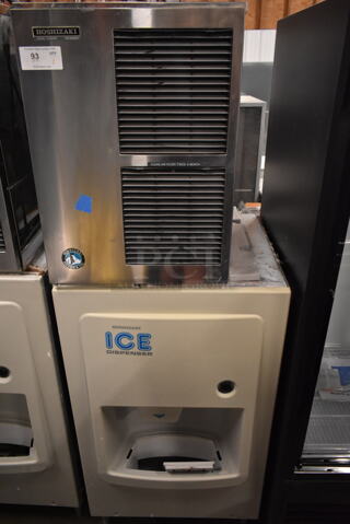 Hoshizaki KM-500MAF Stainless Steel Commercial Ice Head on Hoshizaki DB-200C Hotel Dispenser Ice Bin. 115-120 Volts, 1 Phase. 