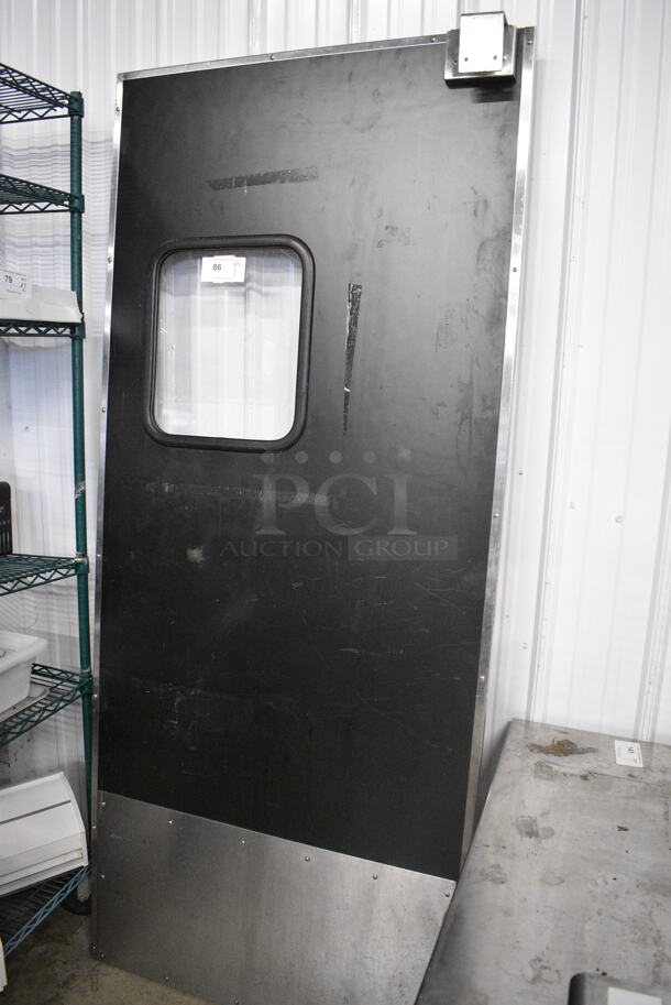 Eliason Metal Commercial Swinging Kitchen Door. 35.5x6x83 - Image 2 of 4