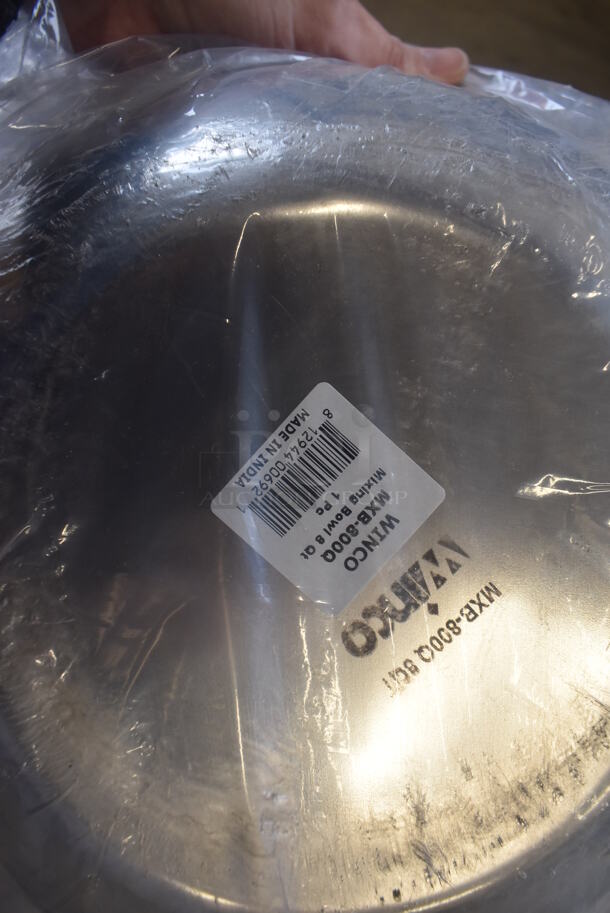12 BRAND NEW! Winco Stainless Steel Bowls. Includes 10.5x10.5x3.5, 13.5x13..5x4, 11.5x11.5x4. 12 Times Your Bid! - Image 5 of 5