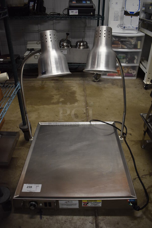 Alto Shaam Stainless Steel Commercial Countertop Butcher Carving Station w/ 2 Warming Lamps. 115 Volts, 1 Phase. 26x30x29. Tested and Working! - Image 1 of 7
