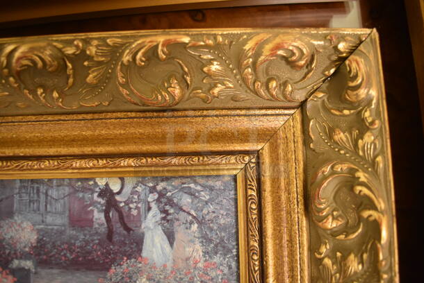 Framed Canvas Painting Reproduction of The Lunch by Claude Monet From Art Dealer Ed Mero! - Image 4 of 5