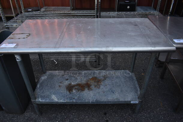 Stainless Steel Table w/ Metal Under Shelf. 48x24x34 - Image 1 of 4
