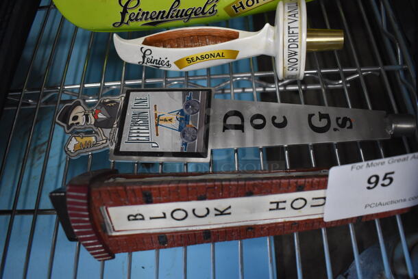 8 Beer Tap Handles Including Leinenkugel's, Samuel Adams, Block House, Doc G's and Dogfish. Includes 10". 8 Times Your Bid! - Image 5 of 5