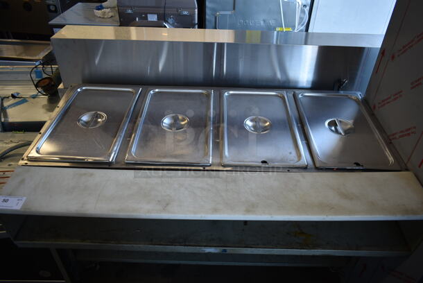 Stainless Steel Commercial Floor Style 4 Well Steam Table w/ Under Shelf on Commercial Casters. - Image 2 of 6